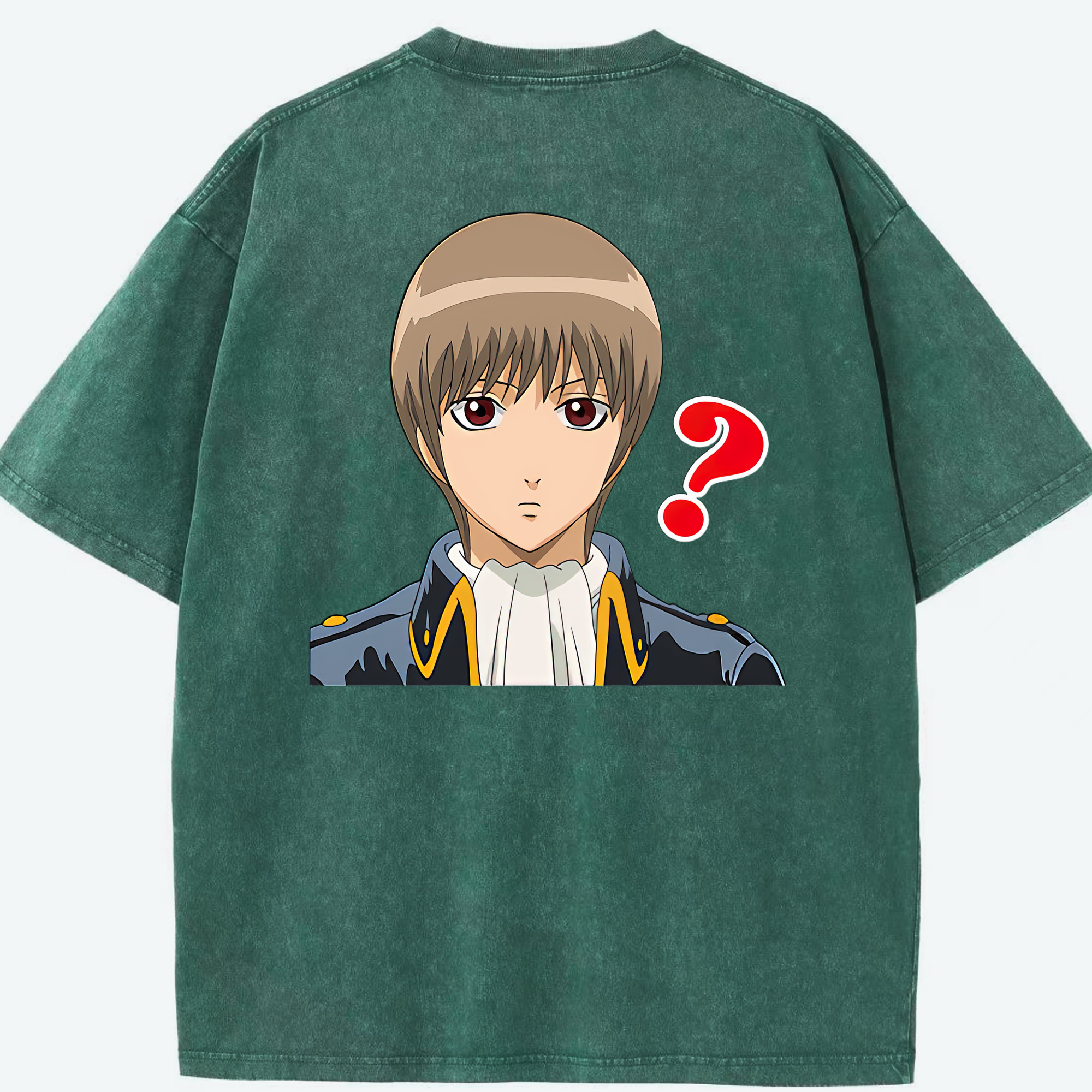 （画像用） ぎんたま 坂田銀時（さかたぎんとき） 神楽 志村新八（しむら しんぱち） GINTAMA Sakata Gintoki Kagura Shimura Shinpachi 綿100% ヴィンテージ風 半袖Tシャツ（背面プリント）
